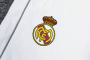 Real Madrid Retro White Windbreaker Set