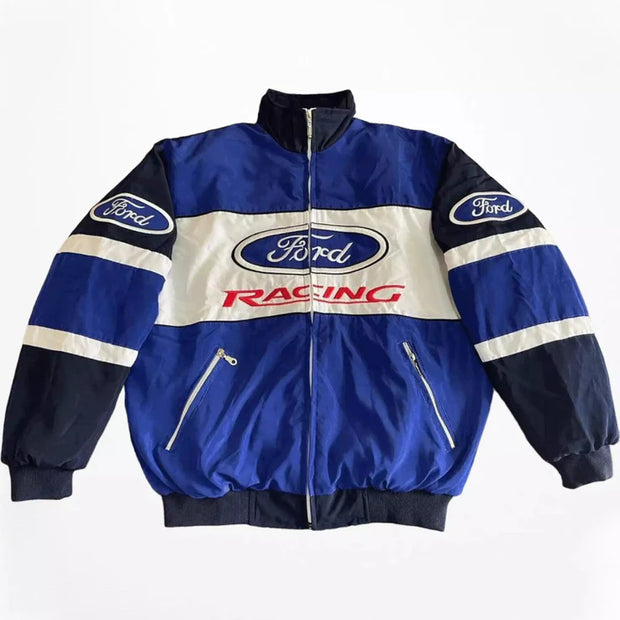 F1 Vintage Ford Racing Jacket Blue