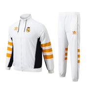 Real Madrid Retro White Windbreaker Set